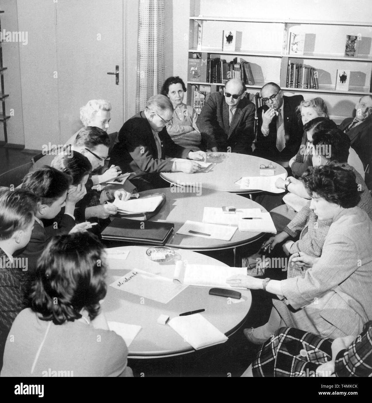 On 27 March 1961, lacquerer Lehmann (leaning over the table) of the ...