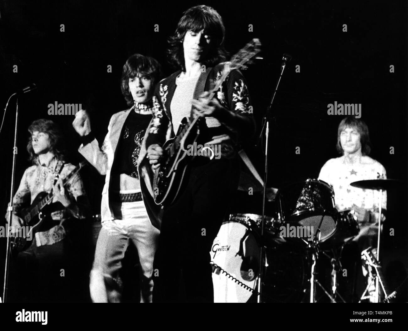 The Rolling Stones on 14 September 1970 on stage in Hamburg (Germany). L-r:  Mick Taylor, Mick Jagger, Keith Richards and Charlie Watts. | usage  worldwide Stock Photo - Alamy