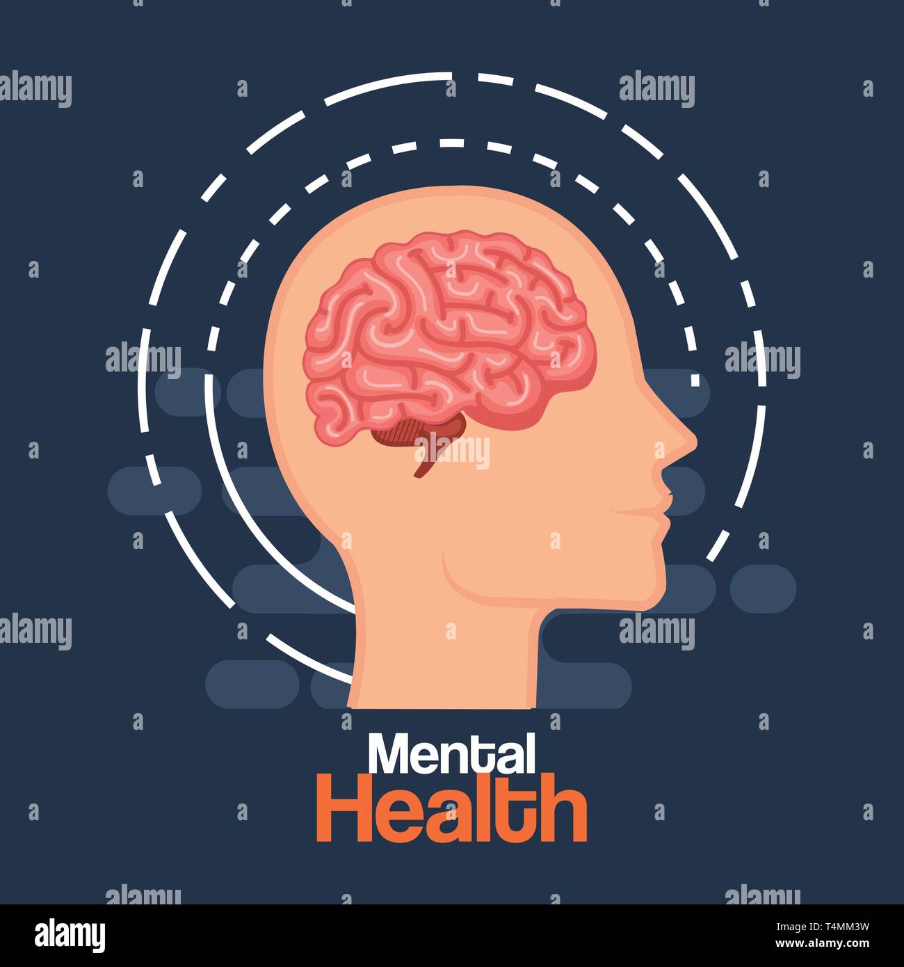 silhouette man head with health brain Stock Vector Image & Art - Alamy