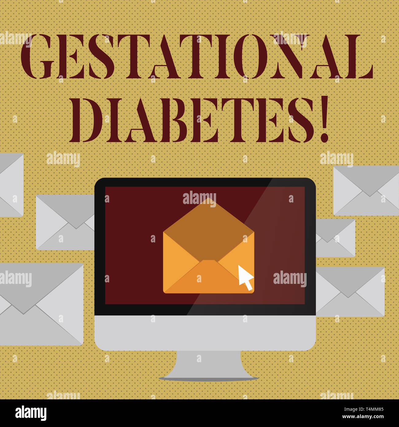 Writing note showing Gestational Diabetes. Business concept for