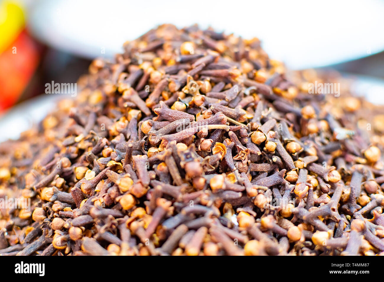 Clove on Indian Spicy Market with nice blurry background Stock Photo
