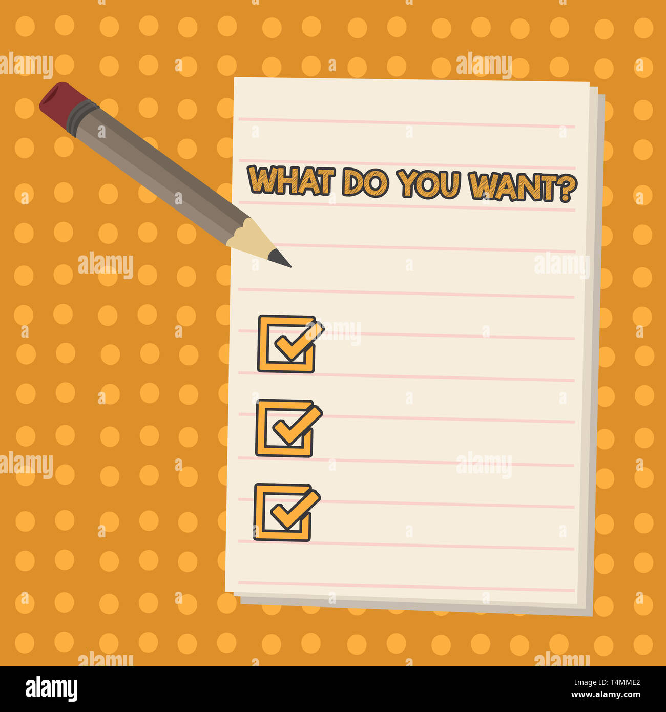 Conceptual hand writing showing What Do You Want Question. Concept ...