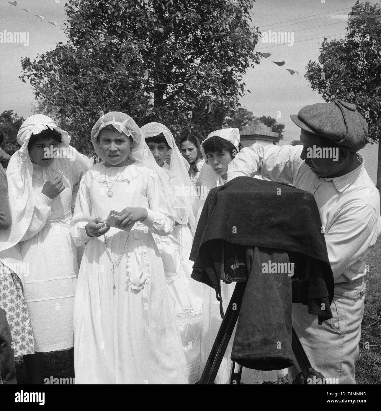 First communion day in an Italian immigration parish, El Rabon (Santa ...