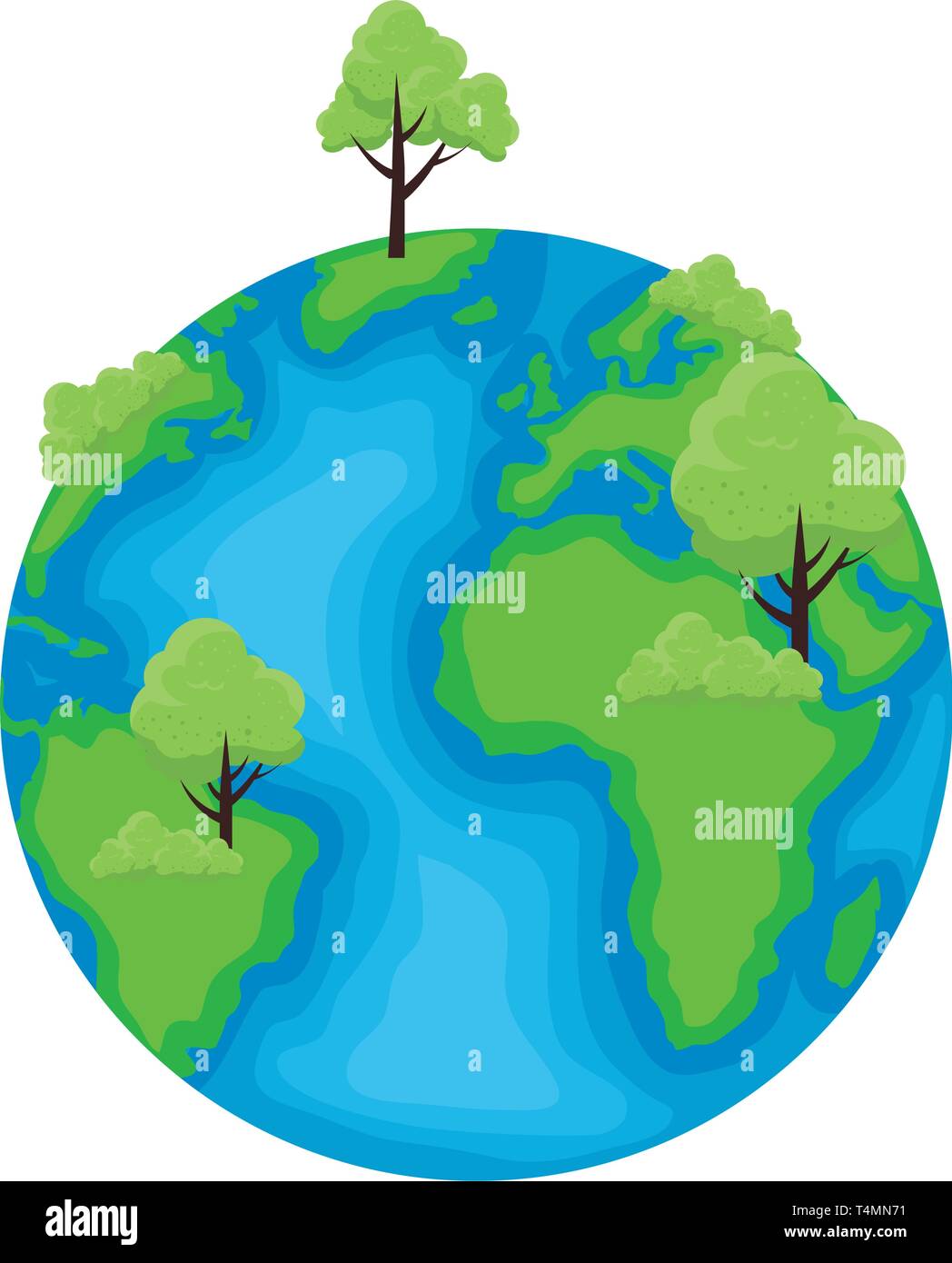 world planet earth with tree plant Stock Vector Image & Art - Alamy