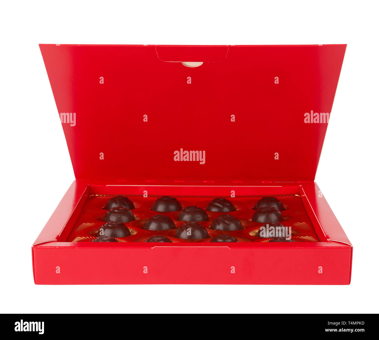 chocolate candy in a box isolated on white background Stock Photo Alamy