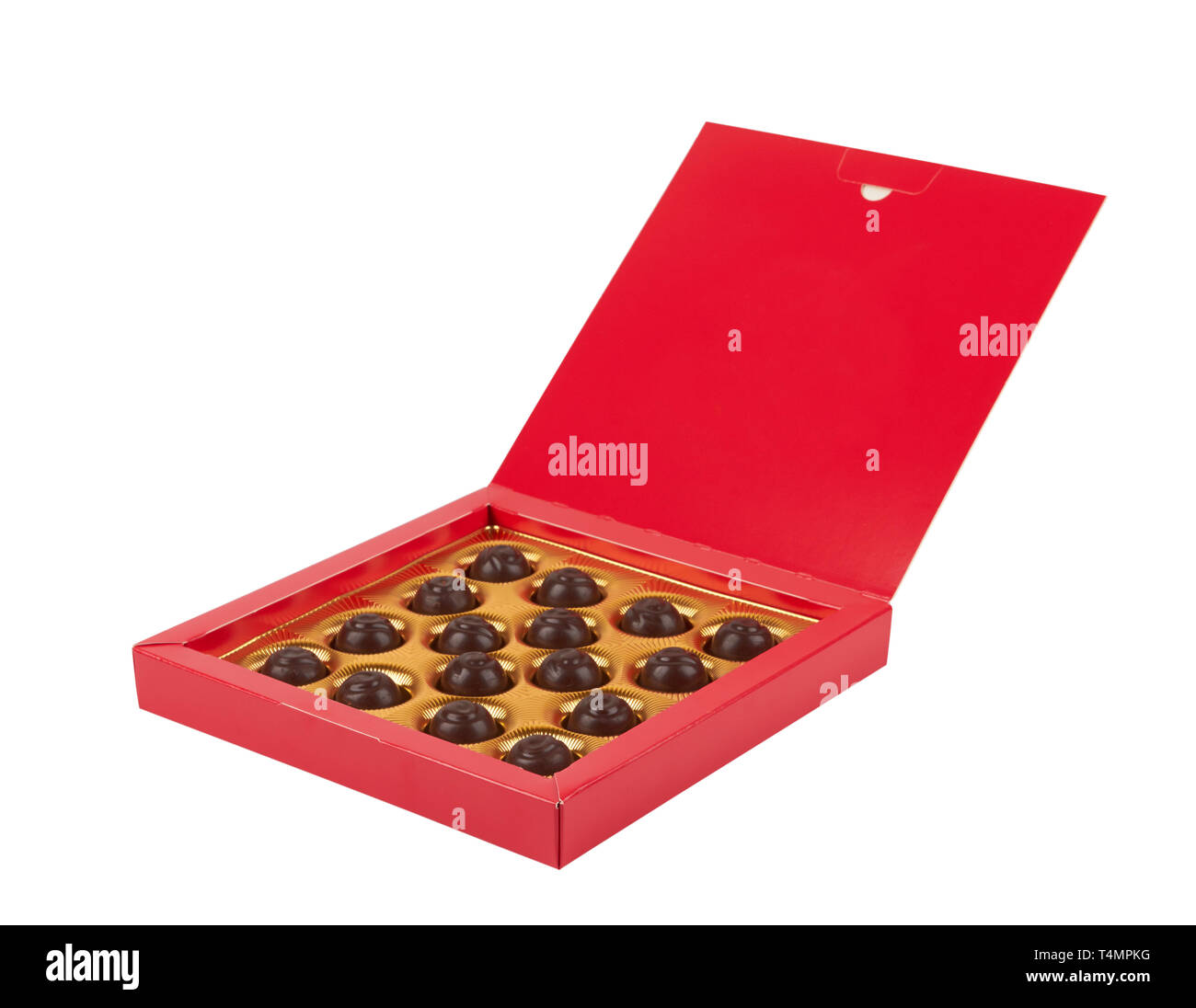 chocolate candy in a box isolated on white background Stock Photo Alamy