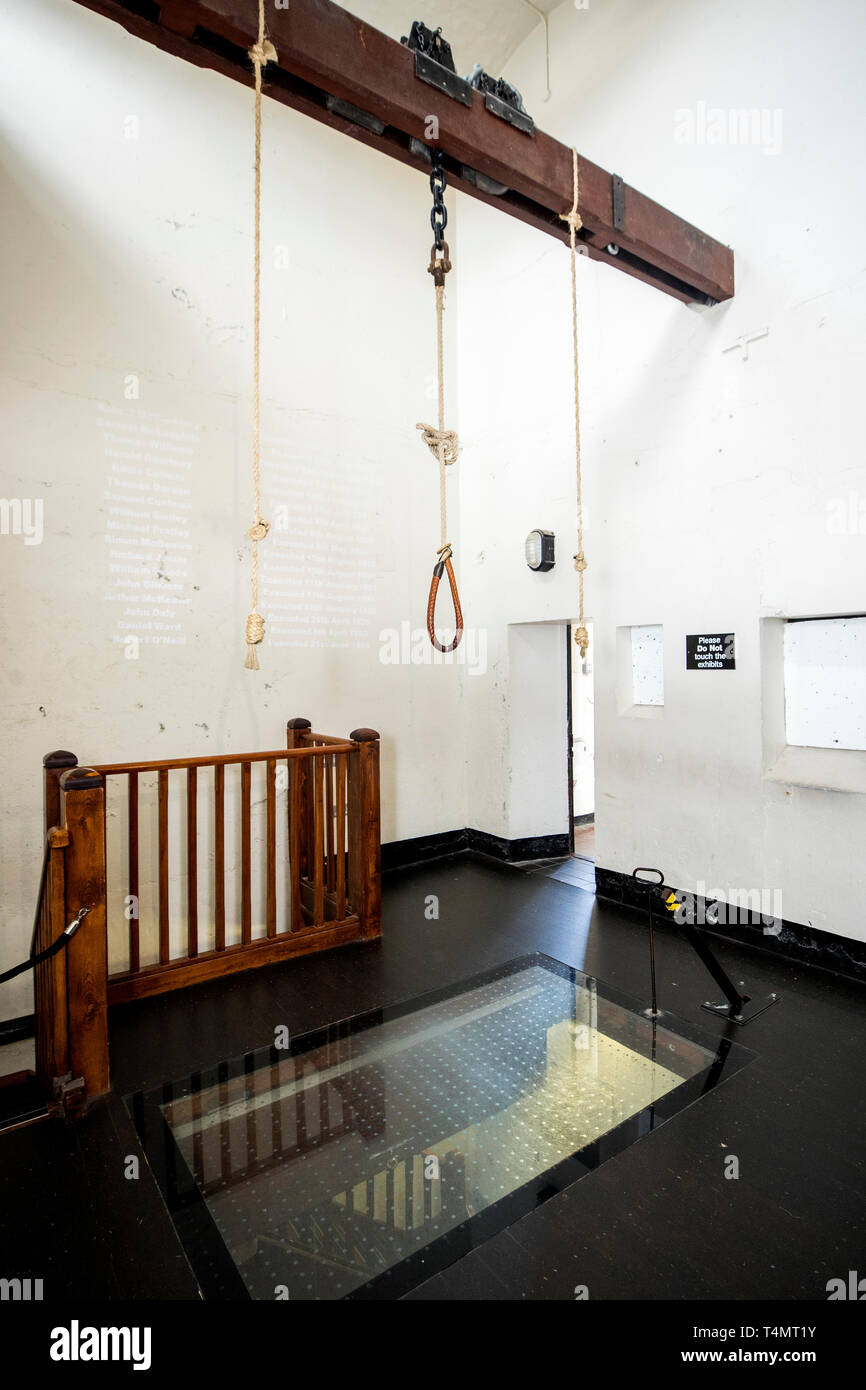A hangman noose at Crumlin Road Gaol in Belfast which is part of a new Troubles themed tour. Stock Photo