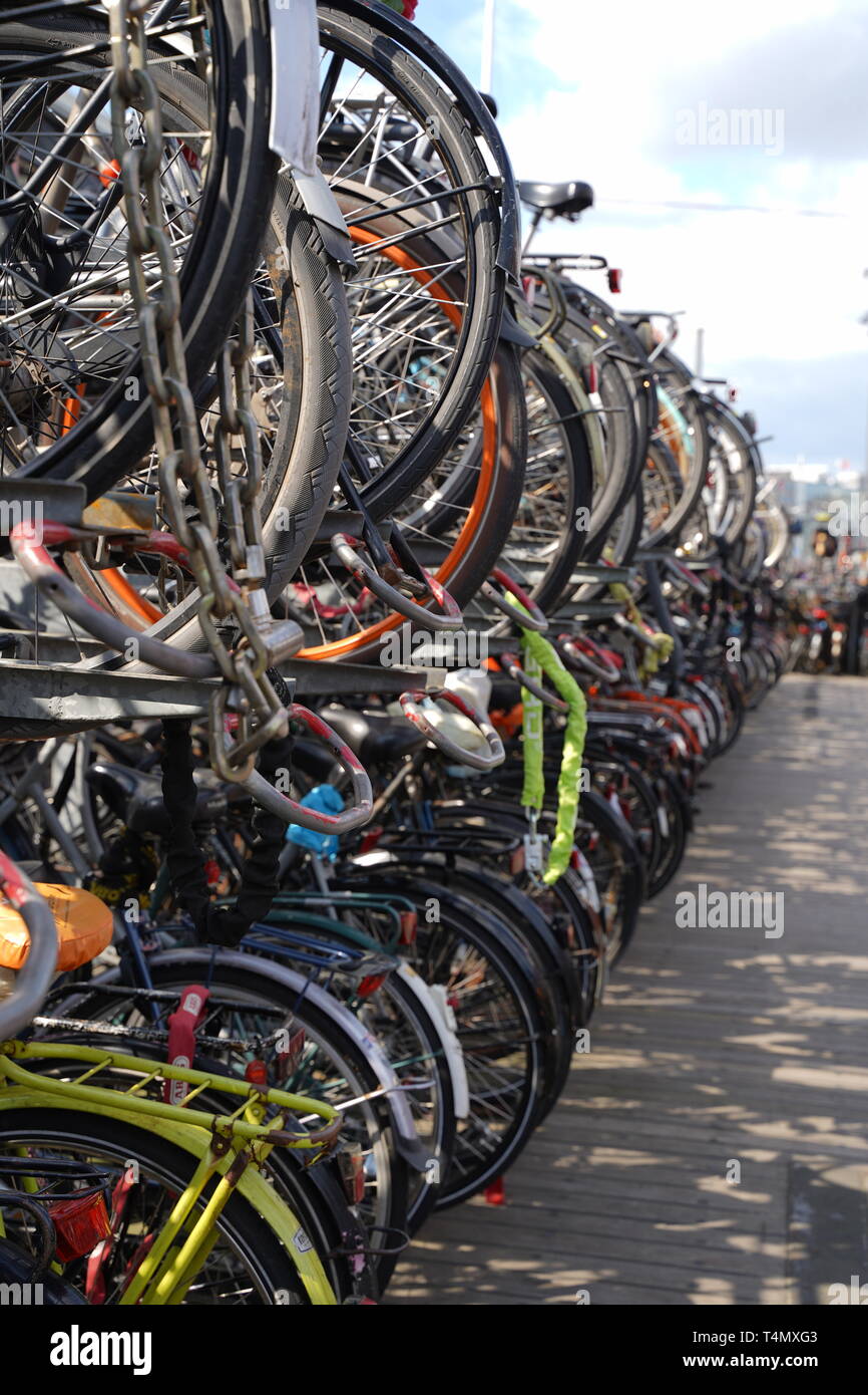 Bike storage in Amsterdam Stock Photo Alamy