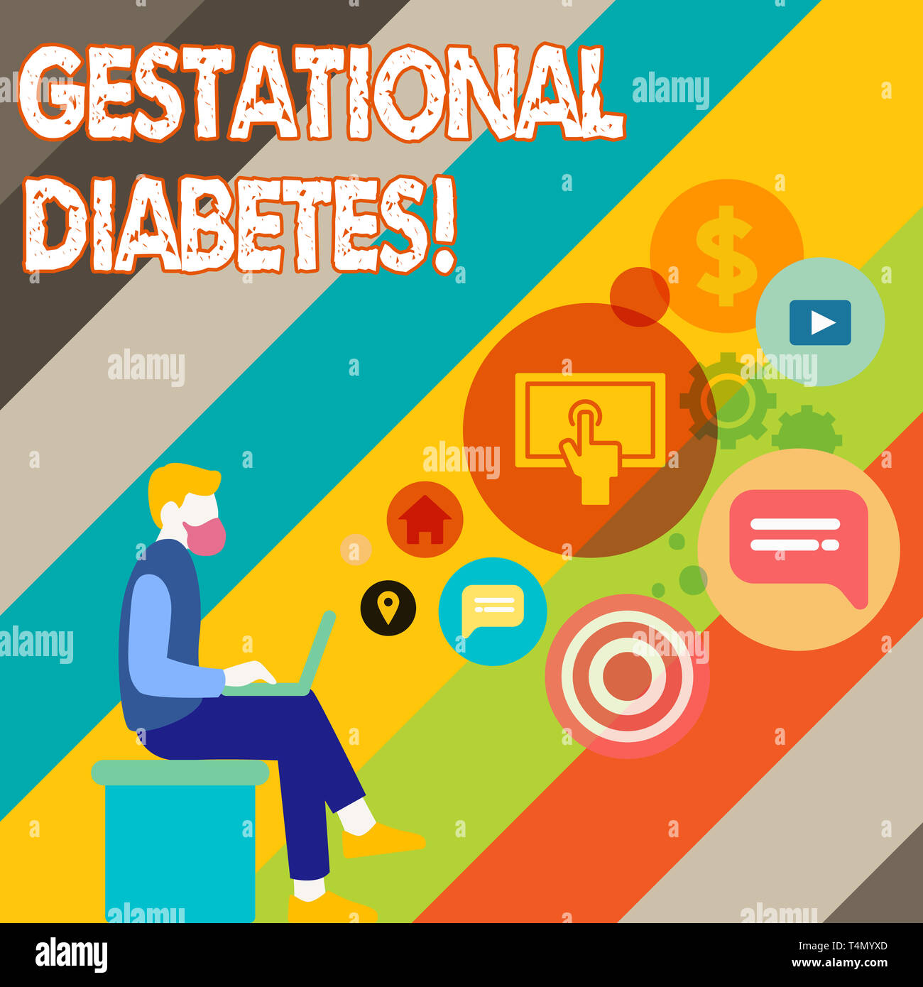 Writing note showing Gestational Diabetes. Business concept for