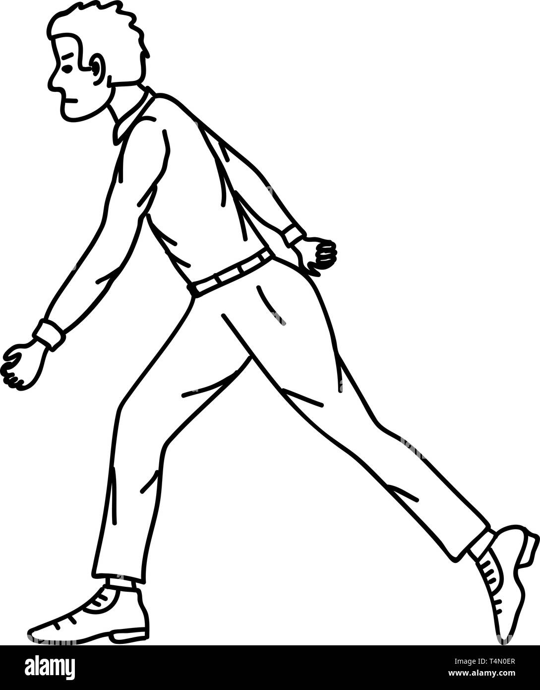 Businessman standing isolated side view Stock Vector Images - Alamy