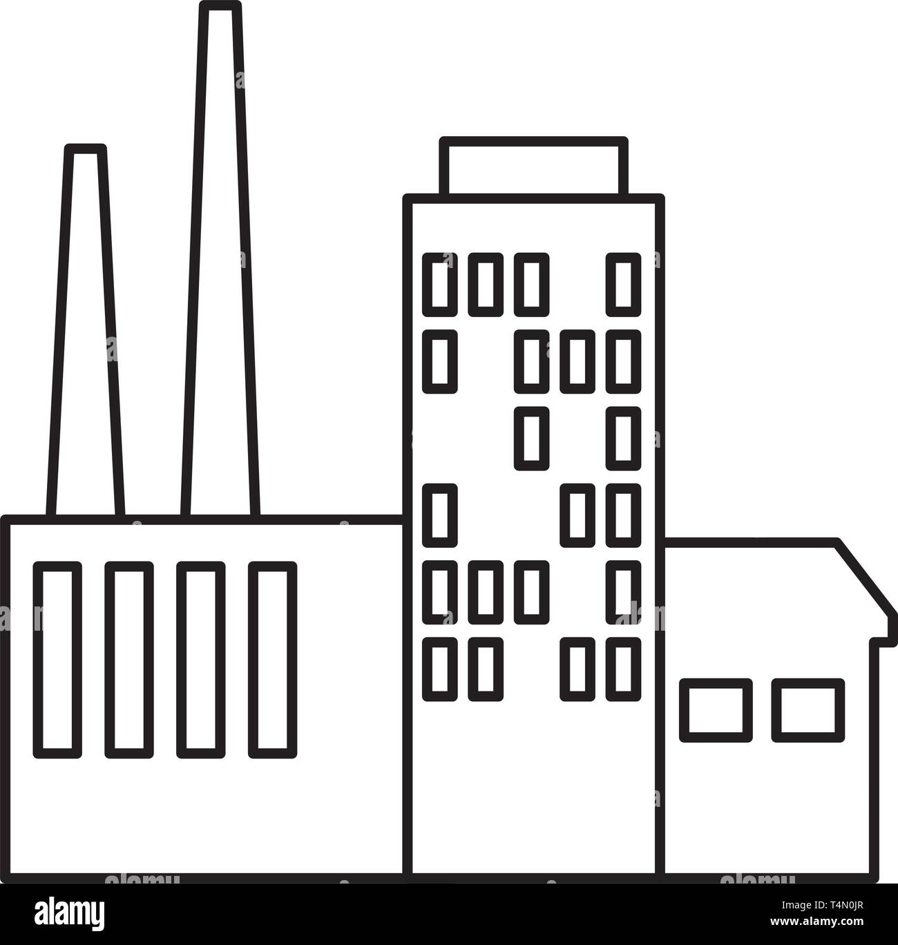 building factory scene icon Stock Vector Image & Art - Alamy