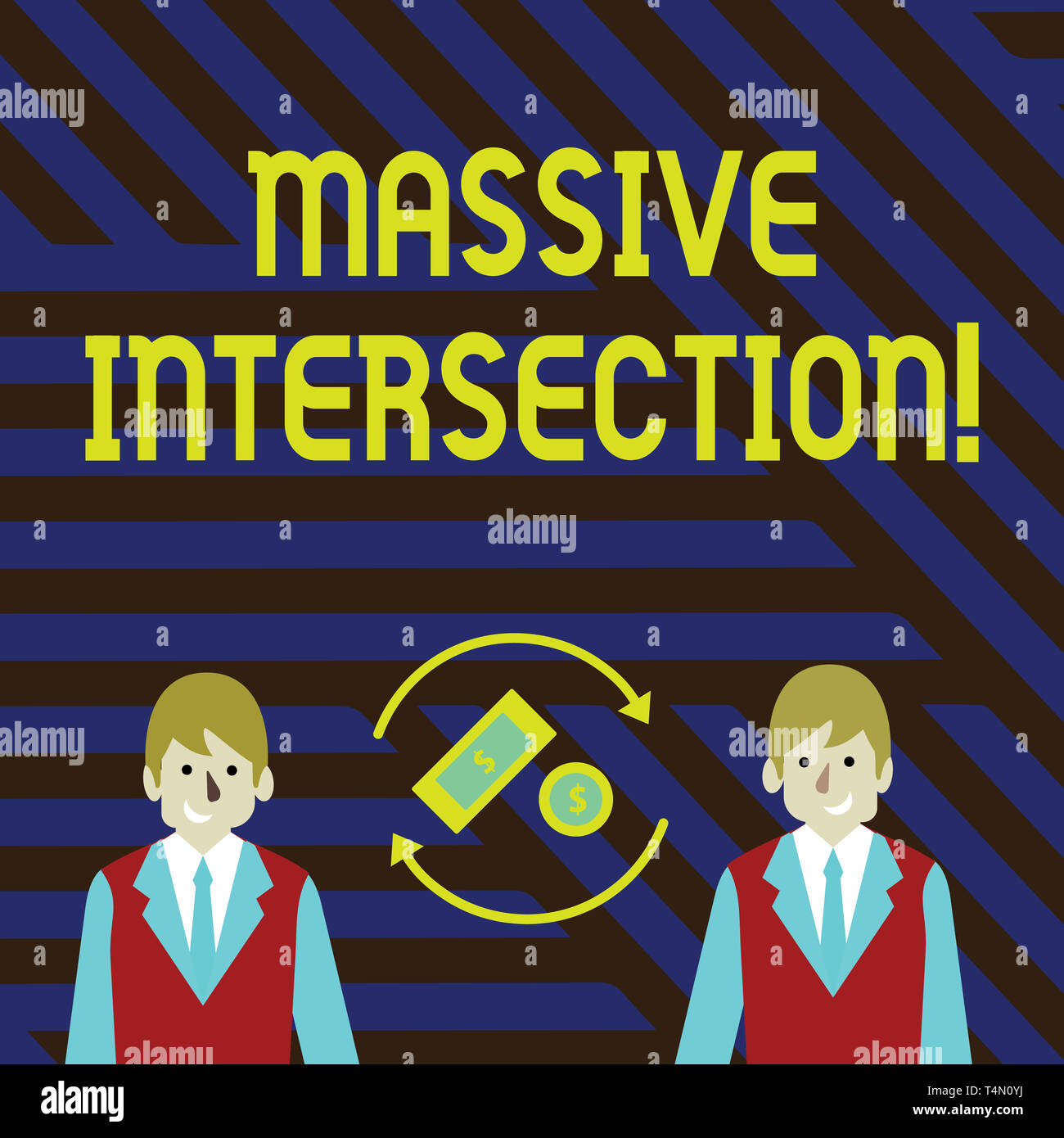 Interseption Text Word writing text Massive Intersection. Business photo showcasing ...