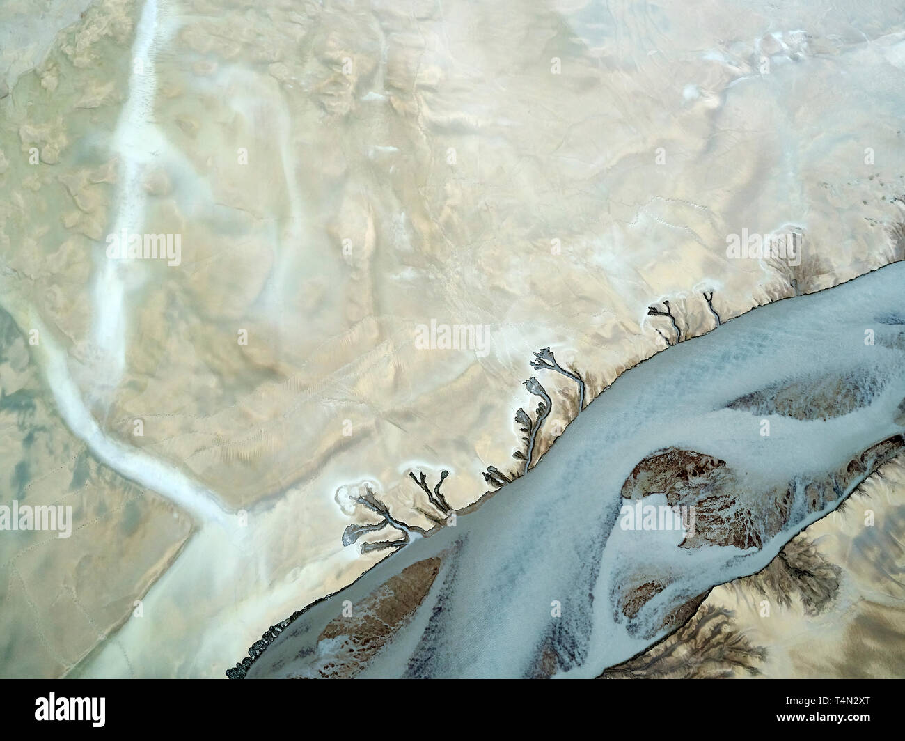 Riverbed Patterns, Skafta river, Iceland This image is shot using a ...
