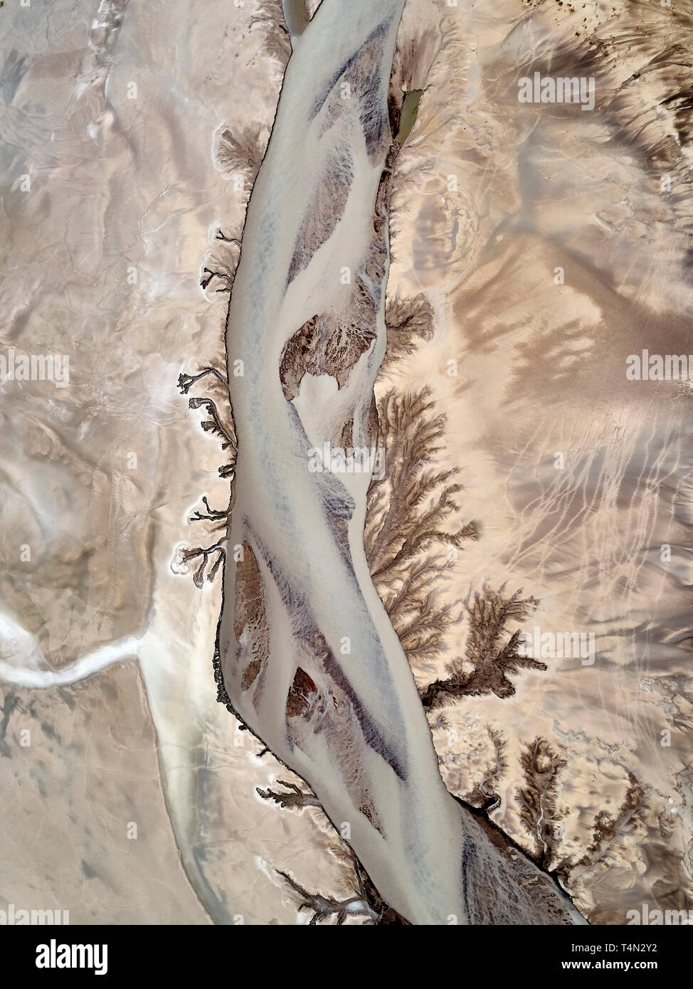 Riverbed Patterns, Skafta river, Iceland This image is shot using a ...