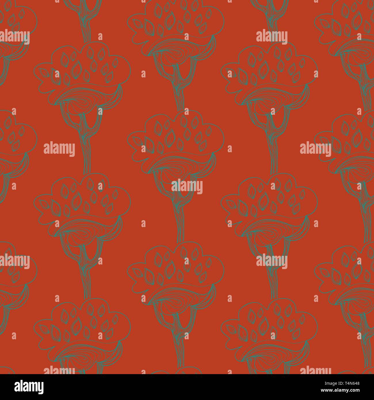 Seamless vector texture with drawing trees Stock Vector Image & Art - Alamy