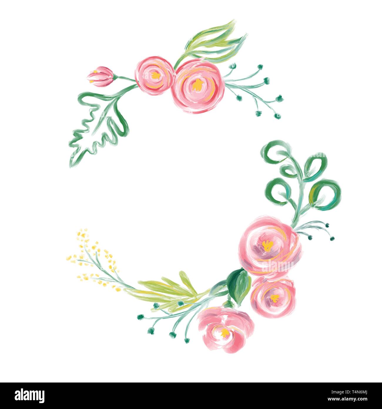 Floral painting wreath hi-res stock photography and images - Alamy