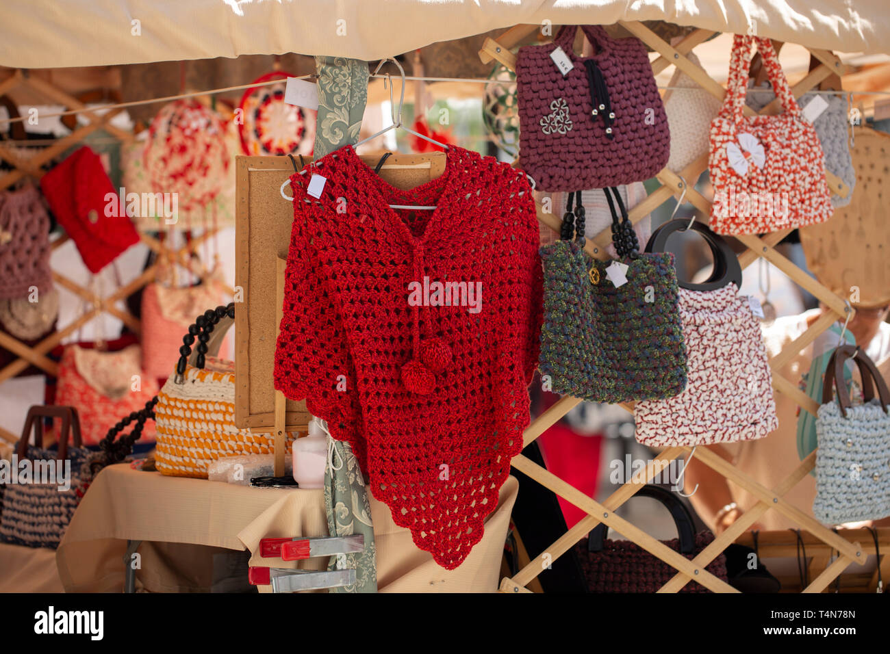 Handmade knitting wool shop Stock Photo Alamy