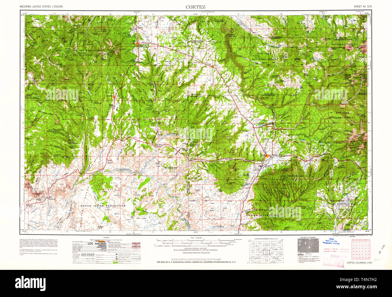 Cortez colorado map hires stock photography and images Alamy