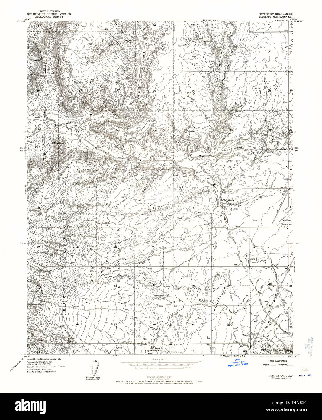 Cortez colorado map hires stock photography and images Alamy