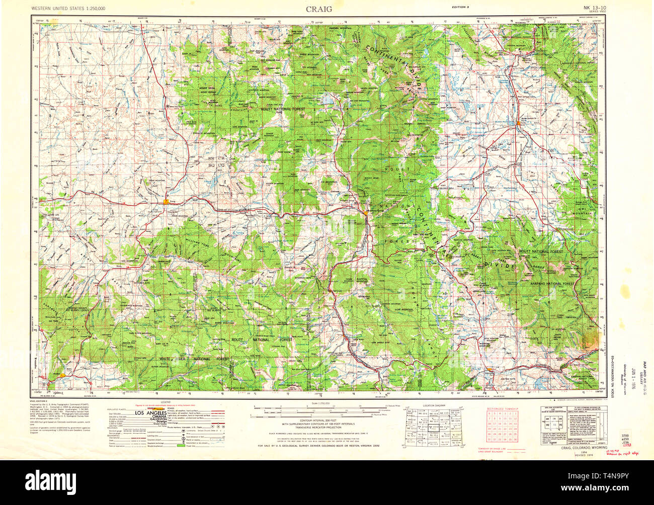 Craig colorado map hi-res stock photography and images - Alamy