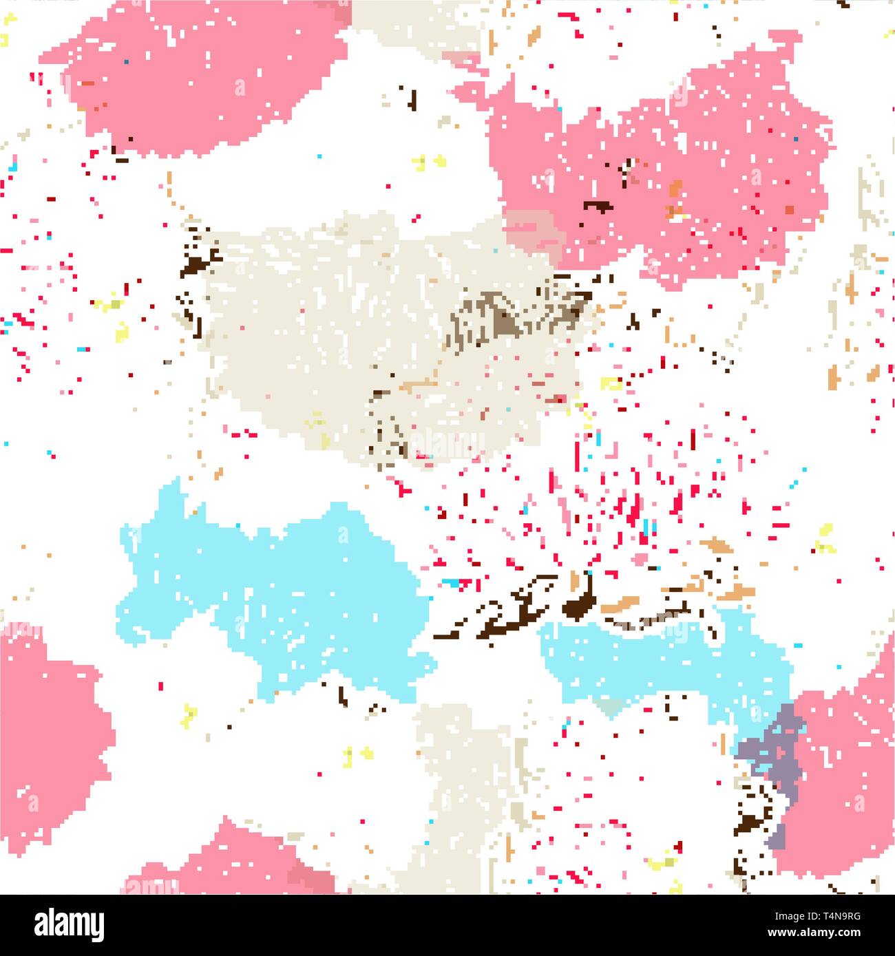 Vector seamless texture with red drawing flowers Stock Vector