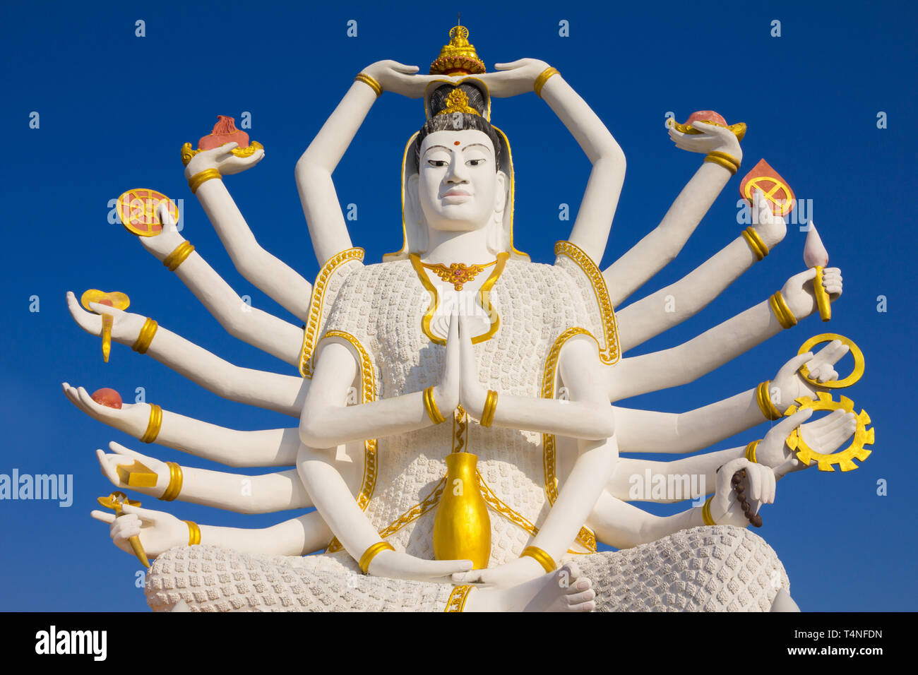 Big Guan Yin statue at Wat Plai Laem Temple, Koh Samui, Thailand Stock