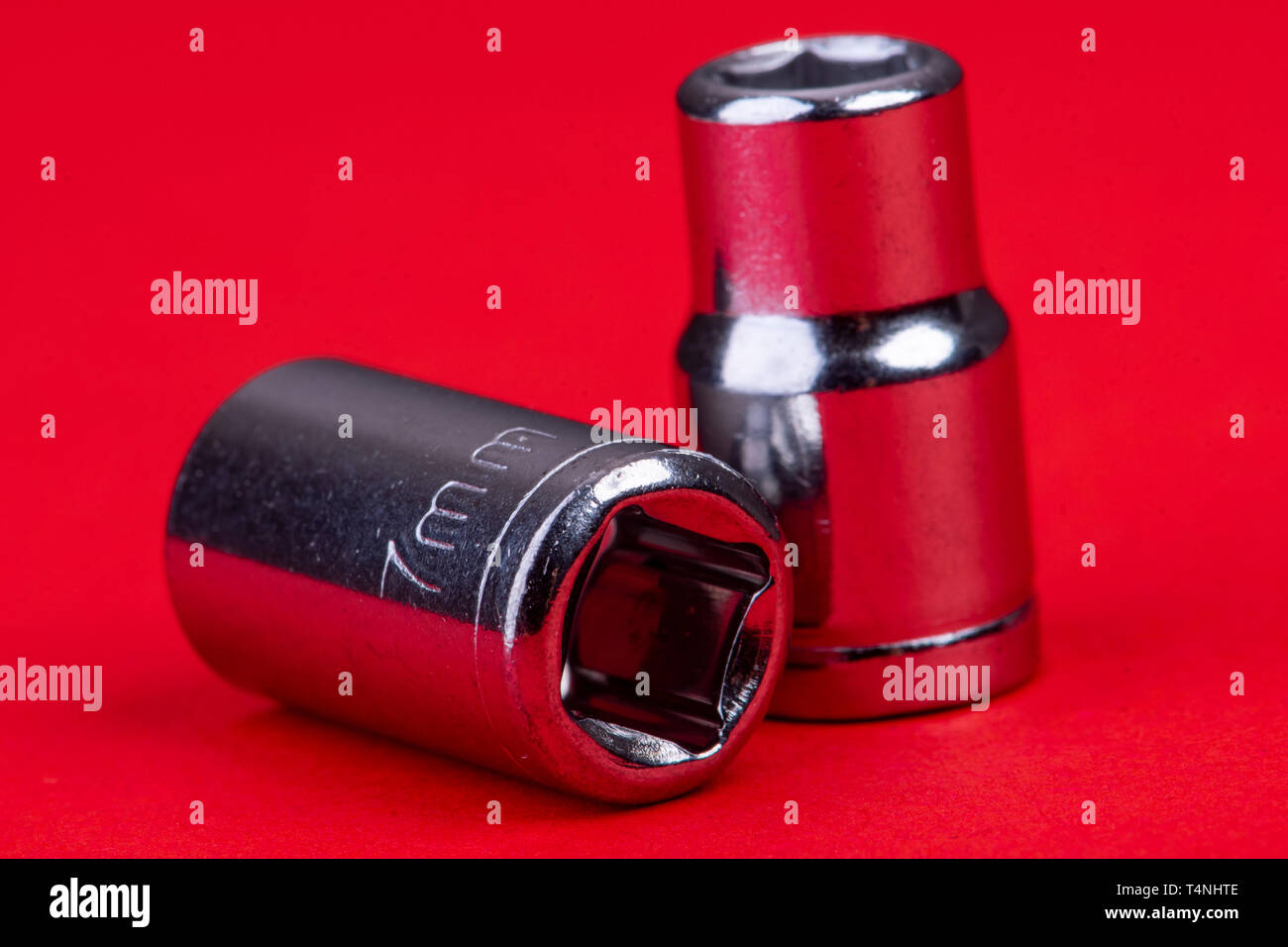 socket wrench hexagon insert silver Stock Photo - Alamy
