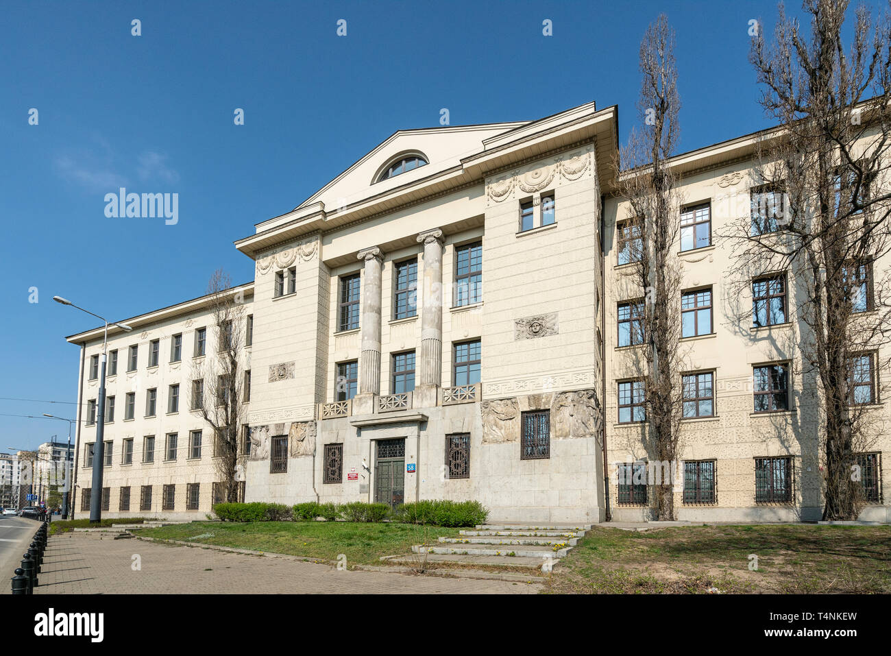Warsaw, Poland. April, 2018.  District Court for Warsaw Mokotów - Land and Mortgage Registry Departments building Stock Photo
