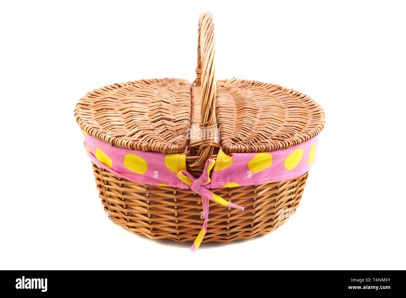 Classic wicker basket  Stock Photo