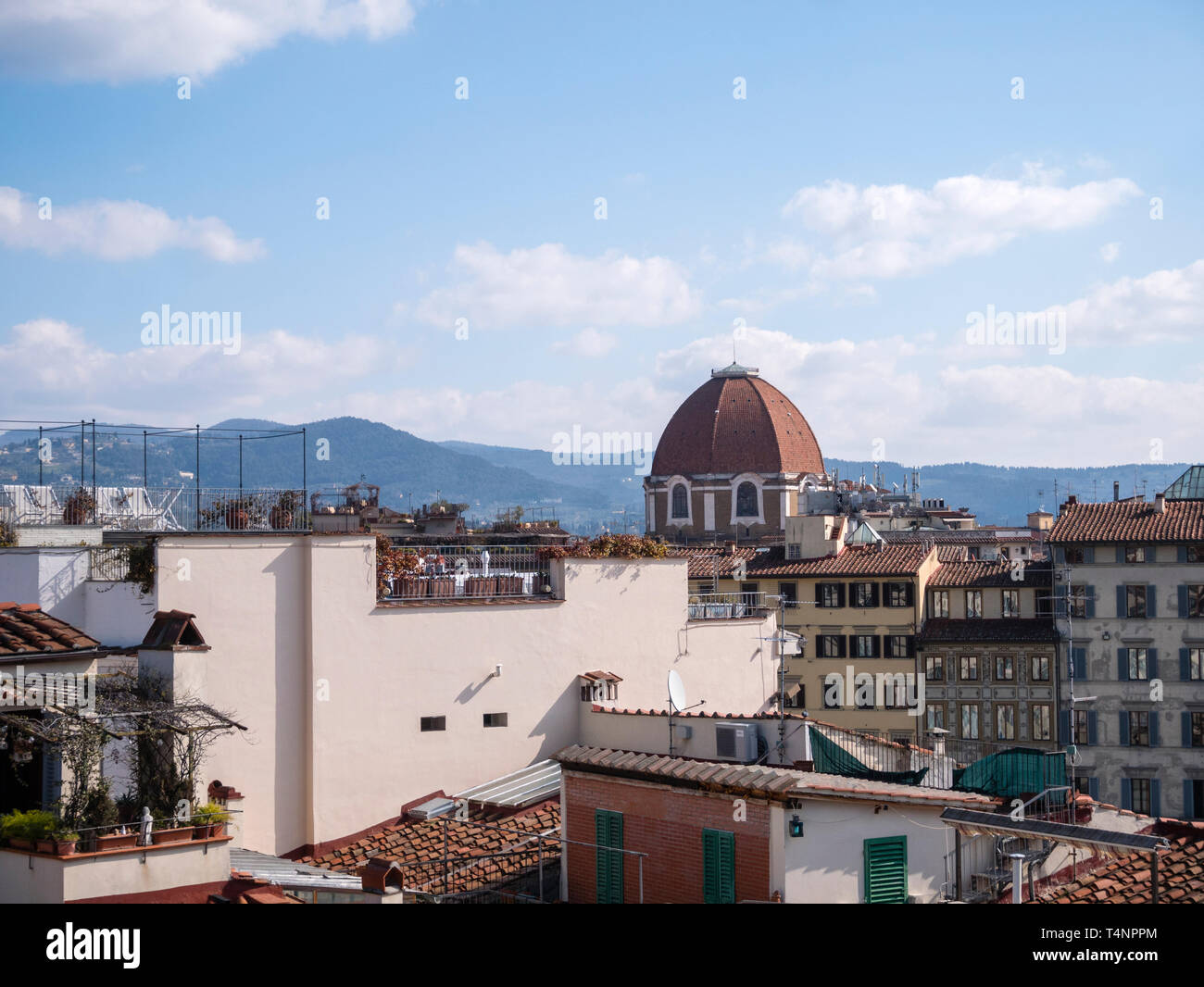 Florence skyline including the church of San Lorenzo Stock Photo