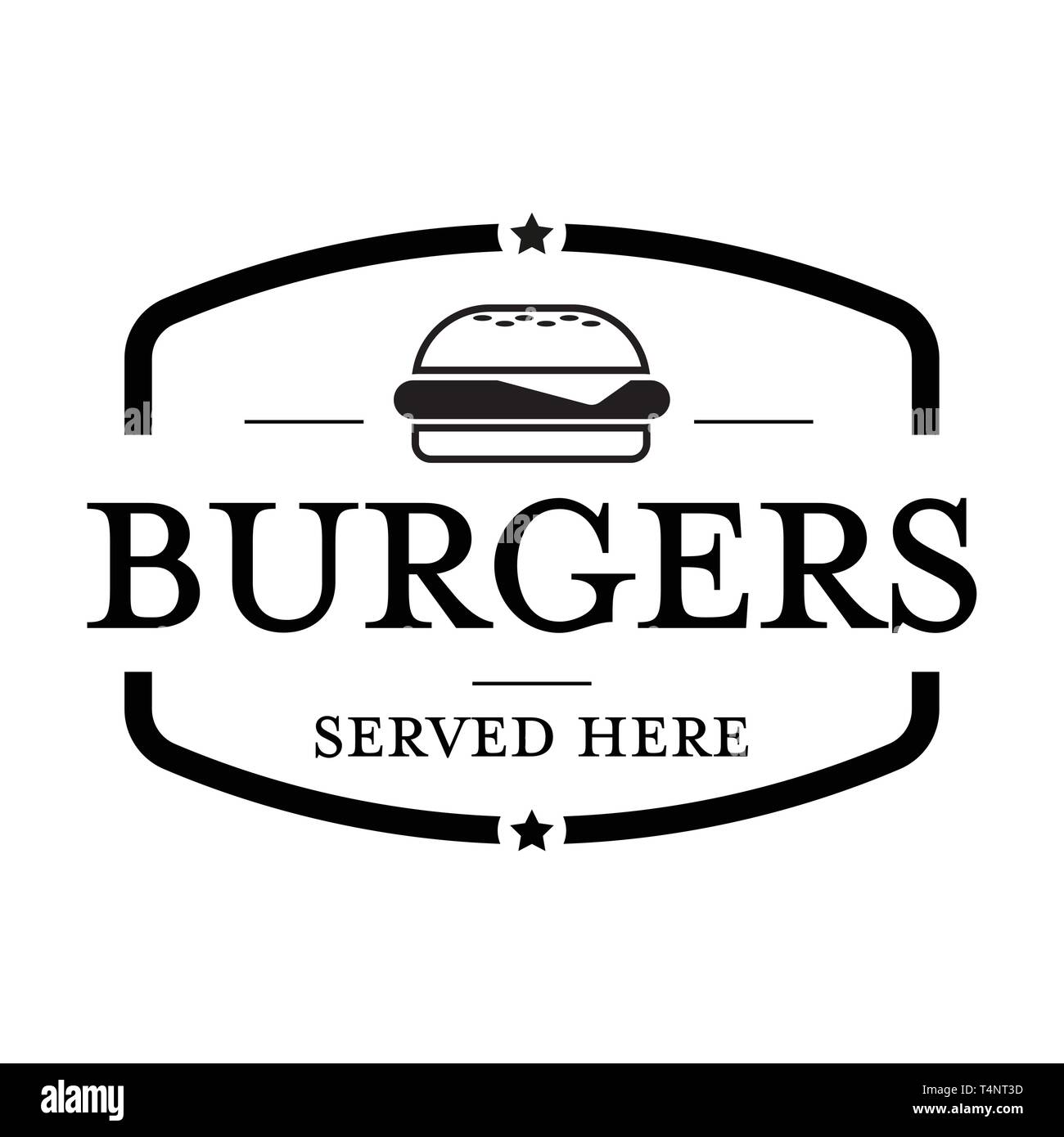 Burger vintage stamp Stock Vector