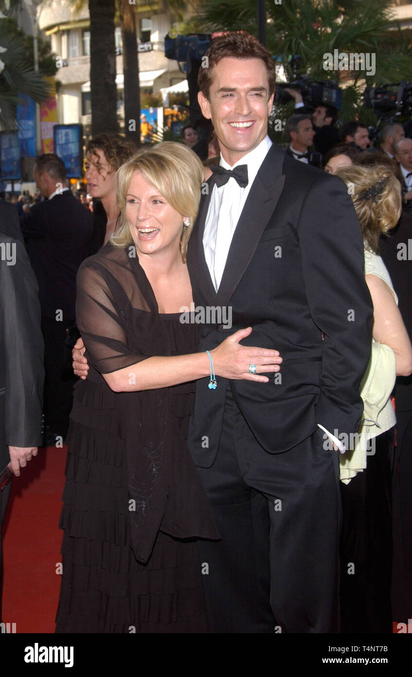 CANNES, FRANCE. May 15, 2004: RUPERT EVERETT & JENNIFER SAUNDERS at the official gala screening for their new movie Shrek 2 at the Cannes Film Festival where the movie is in competition. Stock Photo