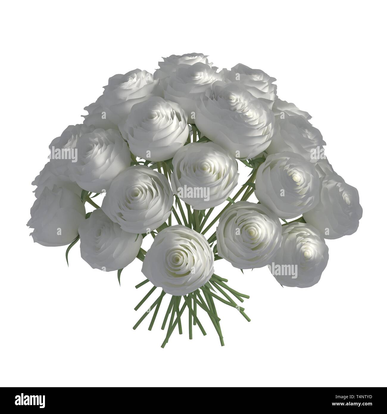 Flowers 3d illustration isolated on the white background Stock Photo ...