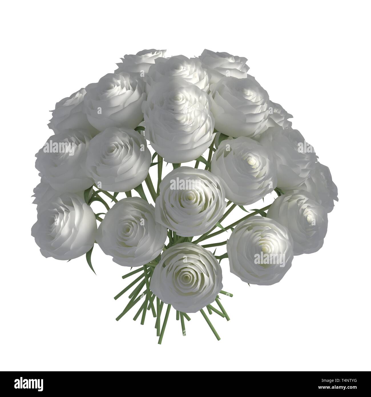 Flowers 3d illustration isolated on the white background Stock Photo ...