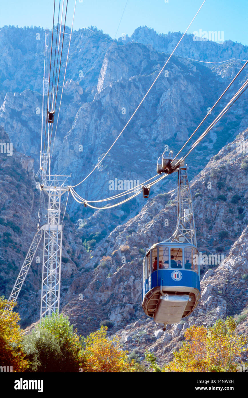 California Palm Springs Aerial Tramway Valley Station holds 80 passengers 14 minute ride Stock Photo