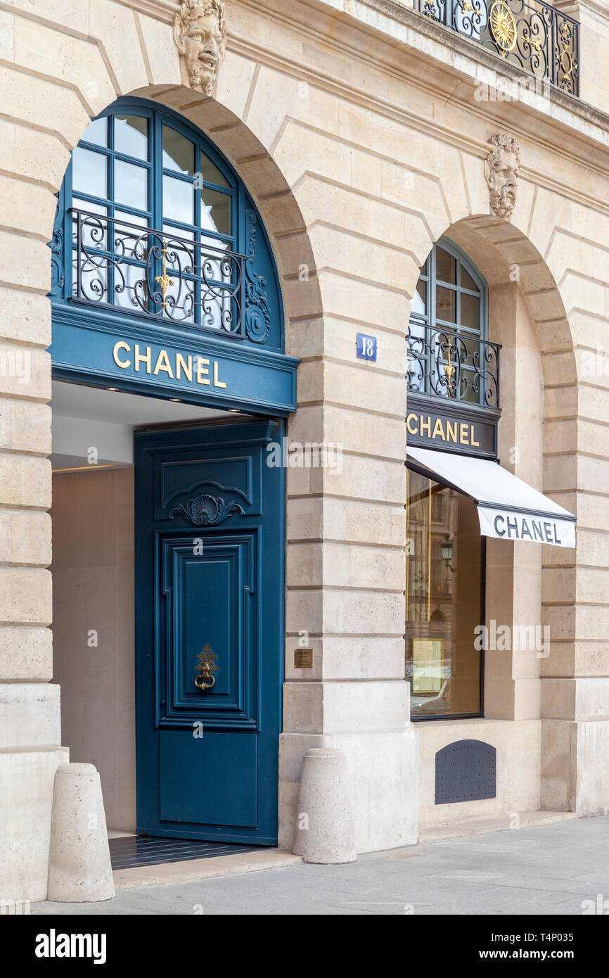 Chanel Store at Place Vendome, Paris France Stock Photo