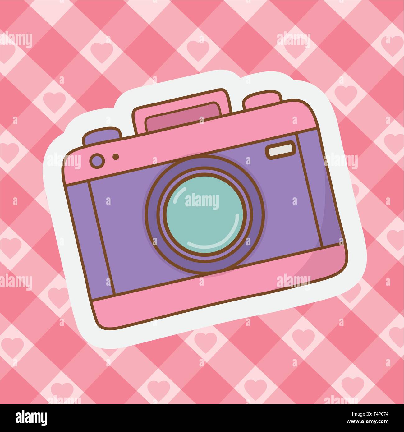 cute happy funny vintage camera cartoon vector illustration graphic design  Stock Vector Image & Art - Alamy