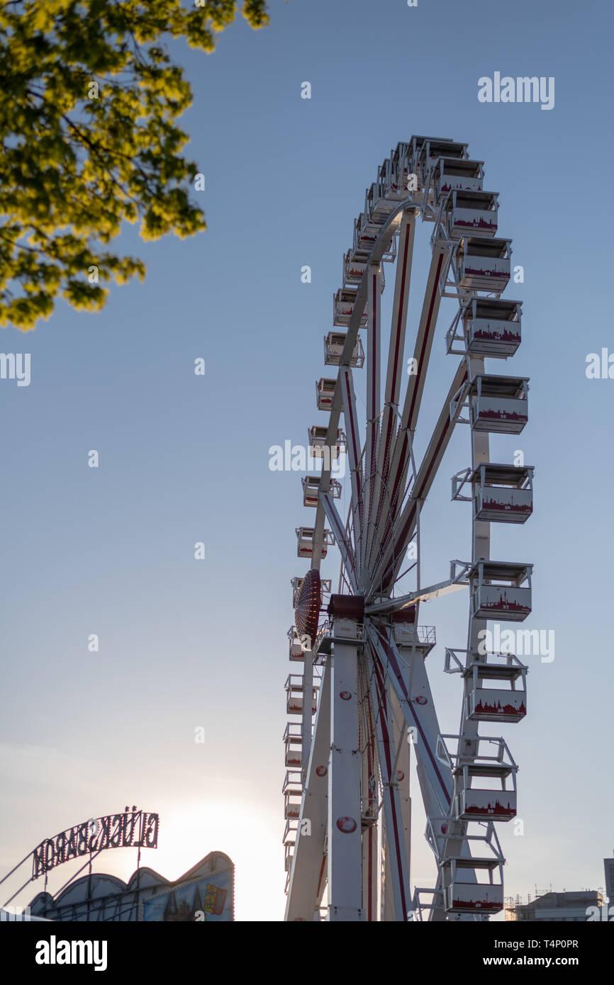 Hamburg, Germany - Ferris wheel in the amusement park DOM in Hamburg Stock Photo