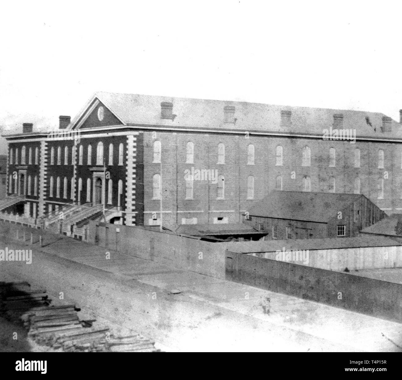 California History - St. Ignatius Church and College, Market Street, San Francisco ca. 1866 Stock Photo
