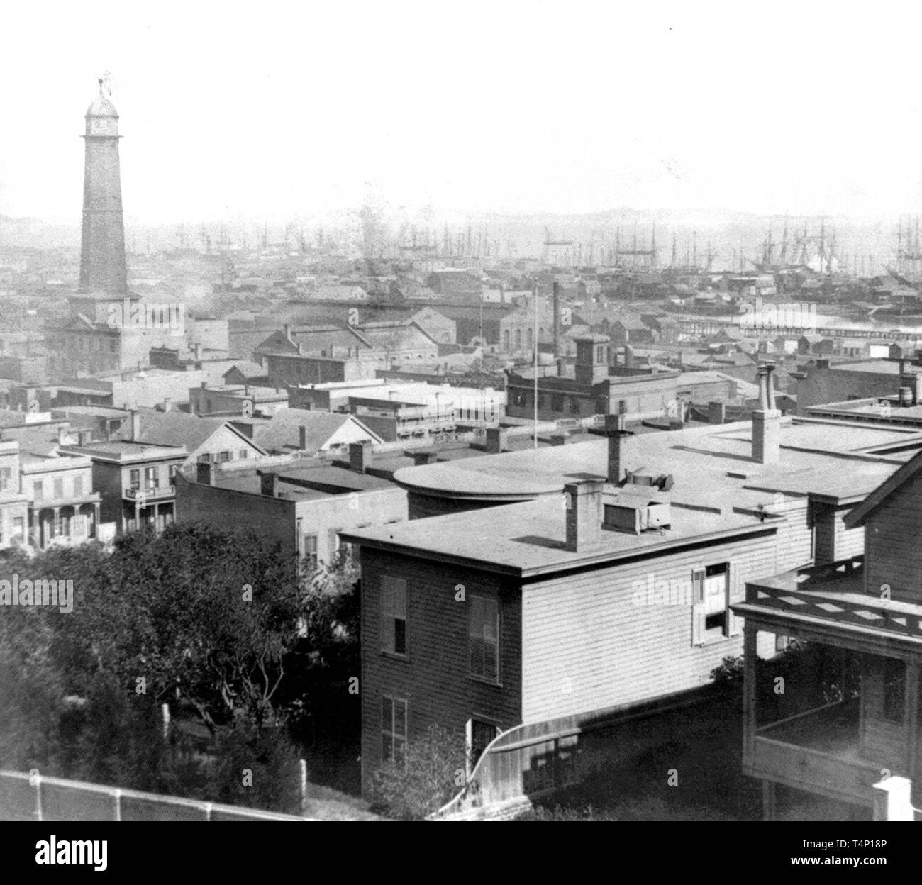 California History City and Bay from Rincon Hill, looking North, San