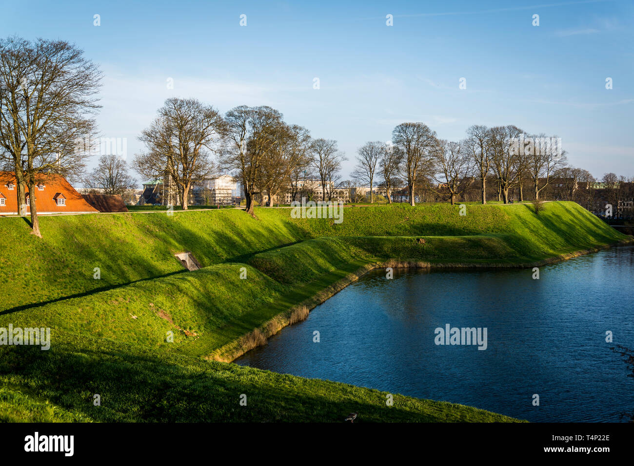 Ramparts of the Kastellet, Star-shaped 17th-century fortress with ...