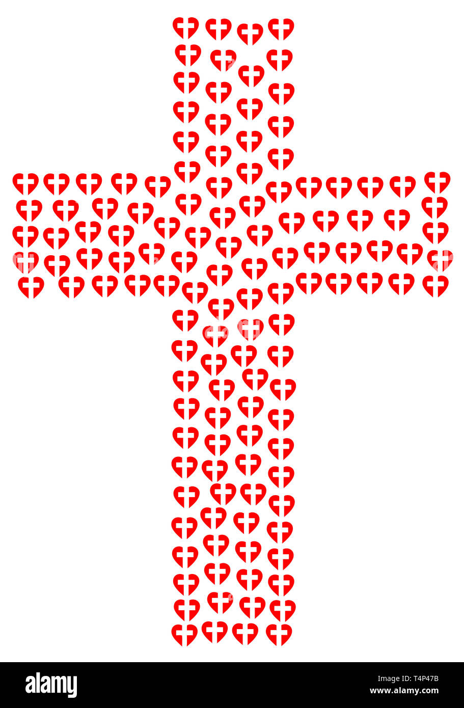 picture Love Heart Cross Jesus Photos https www alamy com red love heart christian cross crucifixion jesus holy pray illustration image243890063 html