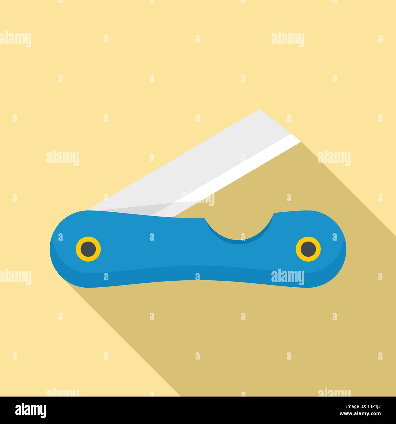 Pocket knife icon. Flat illustration of pocket knife vector icon for ...