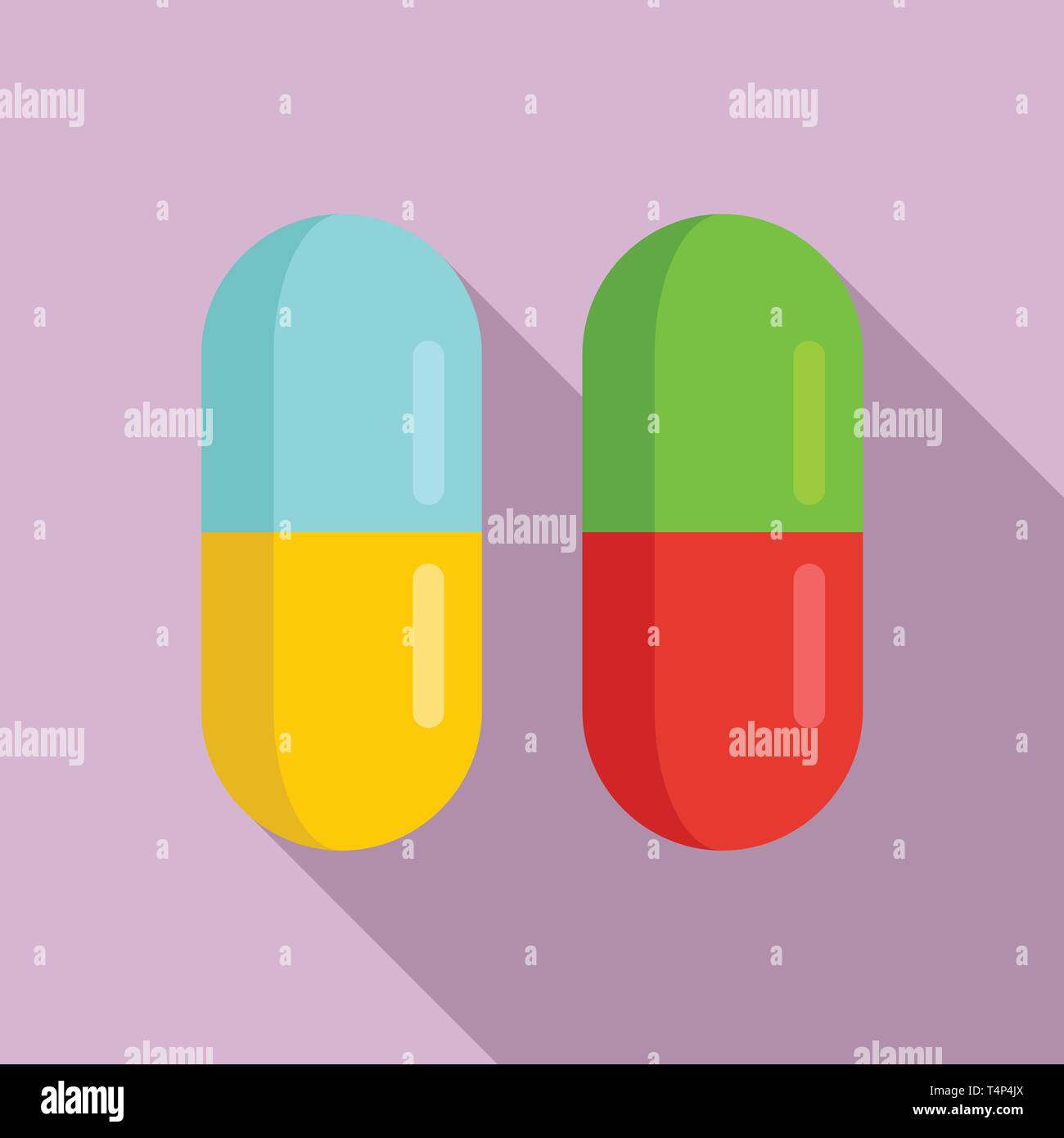 Protein capsule icon. Flat illustration of protein capsule vector icon ...