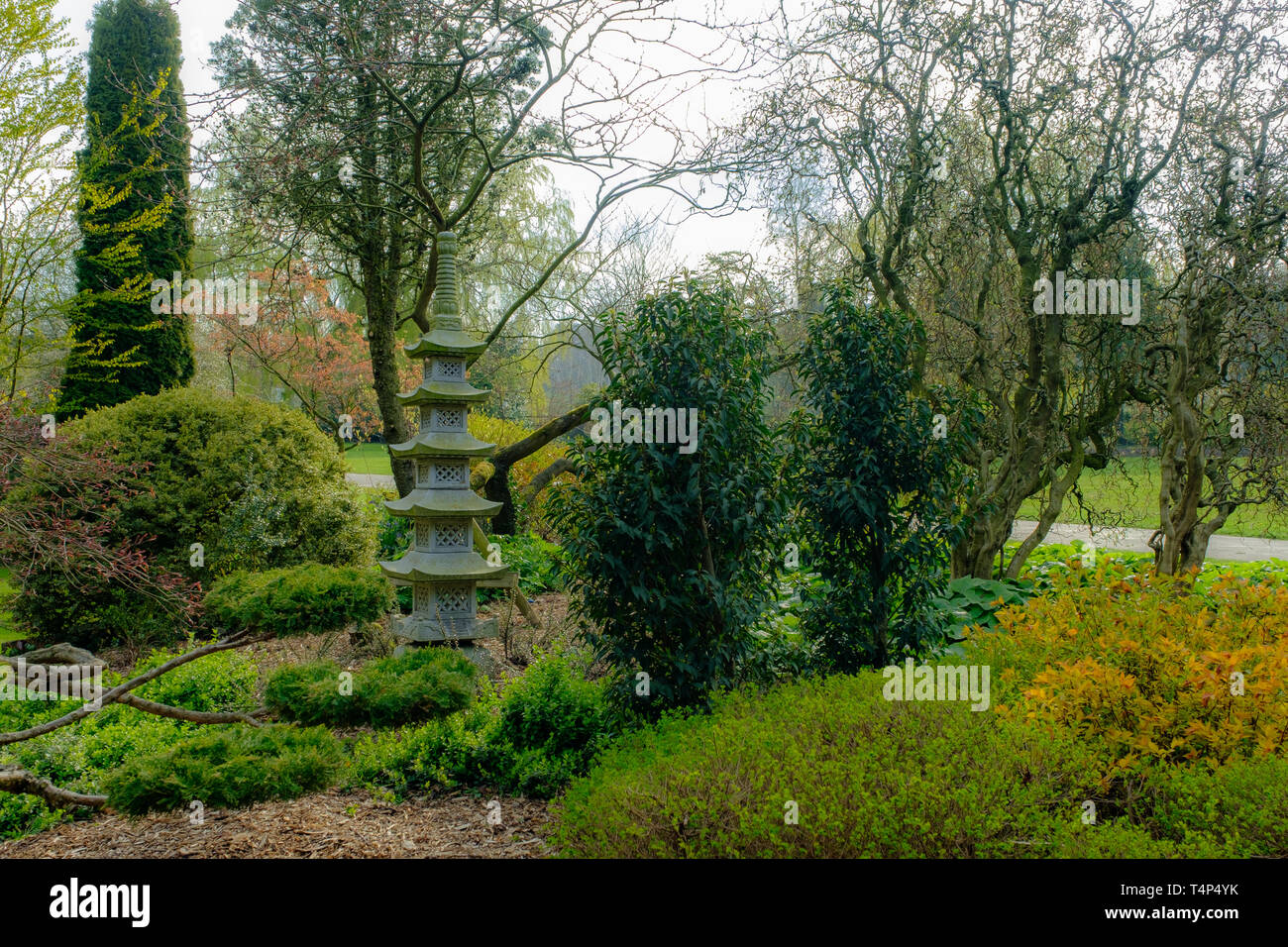 Japanese Garden and Temple, Harrogate, North Yorkshire Stock Photo