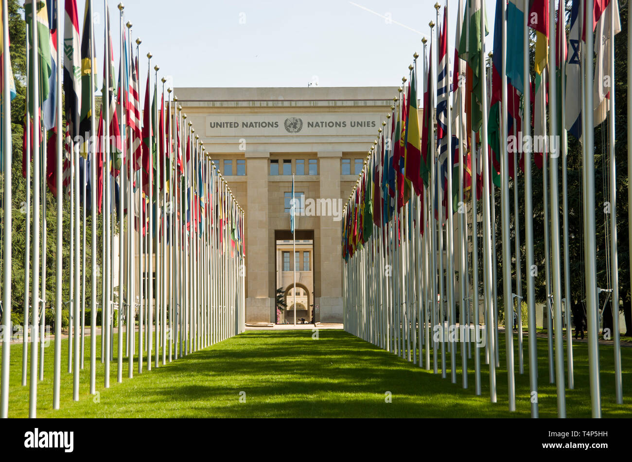 United Nations, Geneva, Switzerland Stock Photo