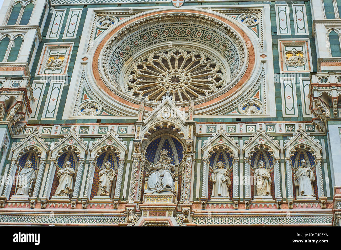 Duomo or Basilica di Santa Maria del Fiore, Basilica of Saint Mary of the Flower, Florence Cathedral, Firenze, Toscana, Tuscany, Stock Photo