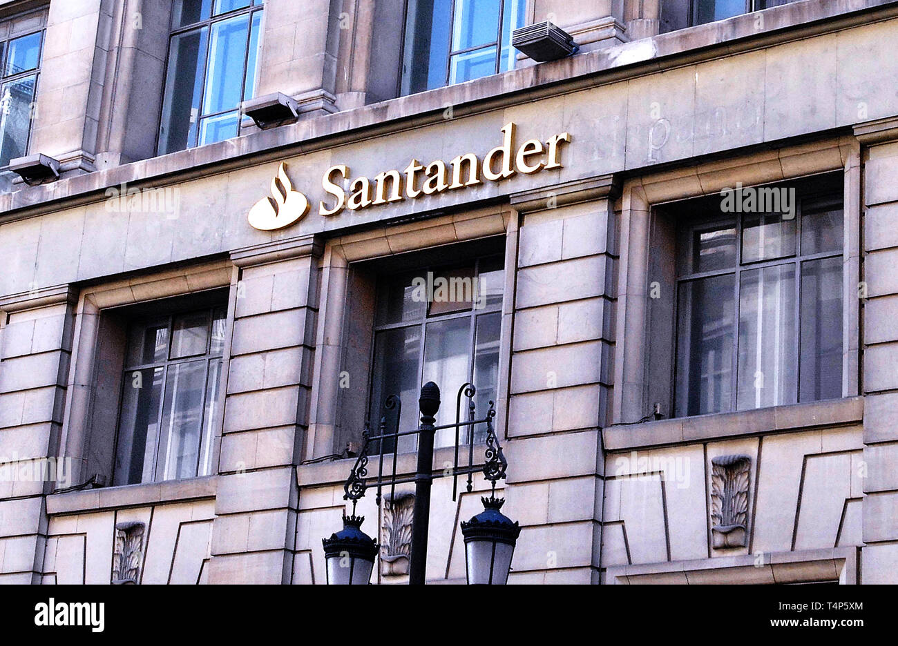 Santander bank, Madrid, Spain Stock Photo