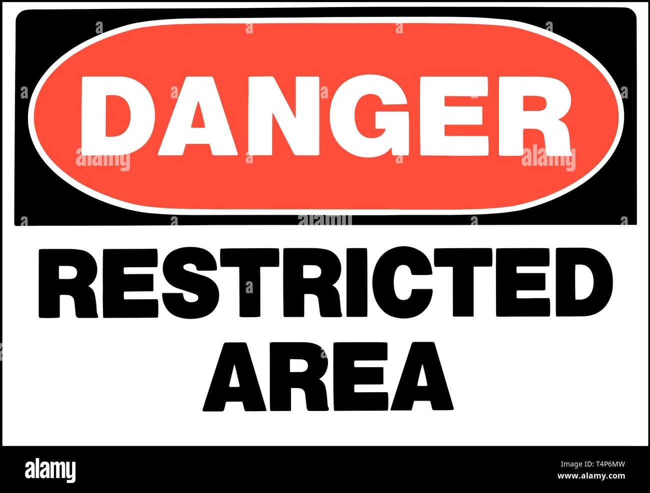 Danger, restricted Area sign Stock Vector