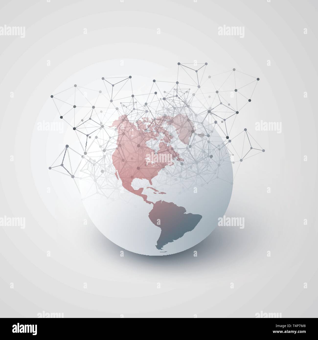 Cloud Computing and Global Networks Concept Design with Earth Globe ...
